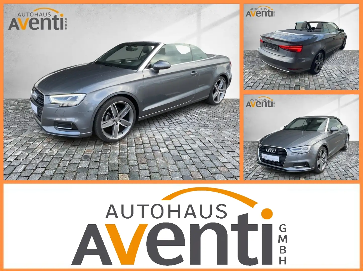 Audi A3 Cabriolet design *LED*Navi*el. Verdeck*Leder* Grijs - 1
