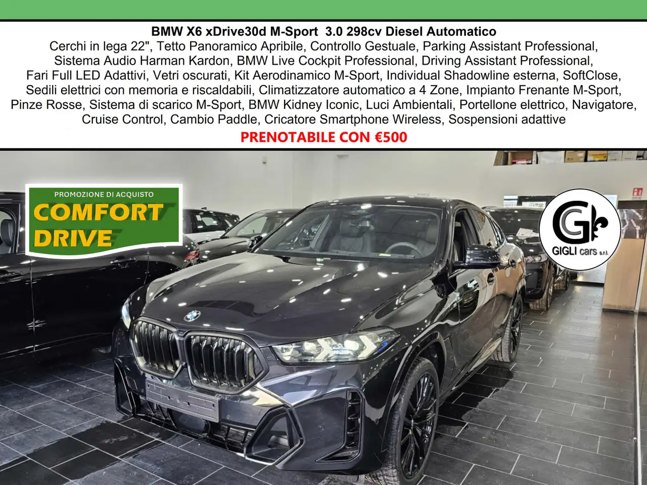 BMW X6 Msport PRO xDrive M-Sport Harman Kardon Tetto Led