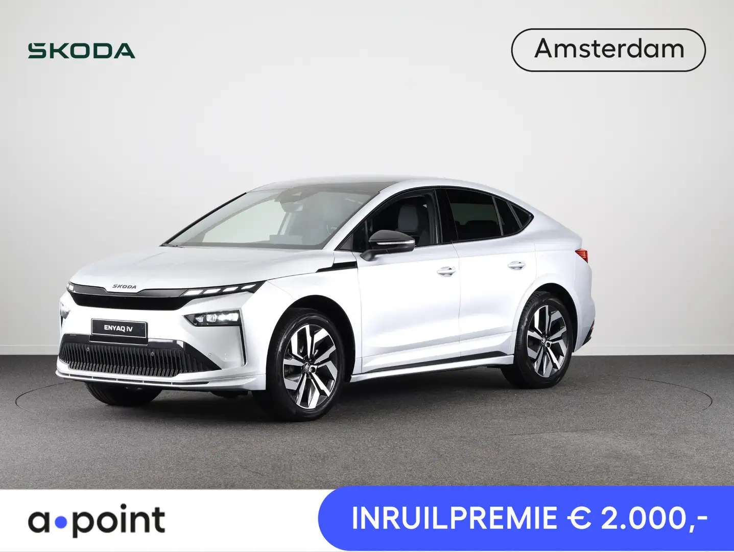 Skoda Enyaq Coupe 60 Sportline 204 pk | 63 kWh | Blind Spot | Zilver - 1