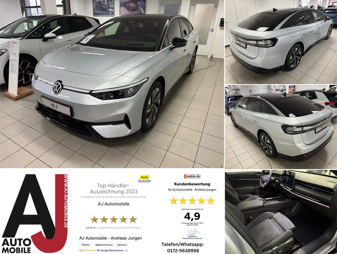 Volkswagen ID.7 Pro 210 kW Interieur/Exterieurpaket Silber - 1