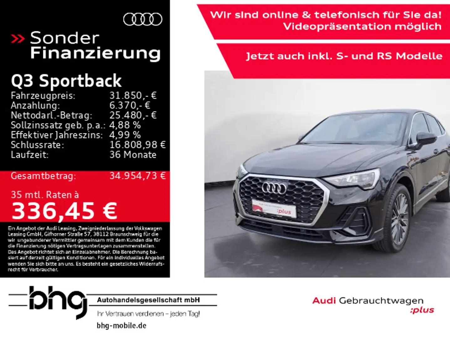 Audi Q3 45 TFSIe S-tronic Navi GRA Virtual Schwarz - 1