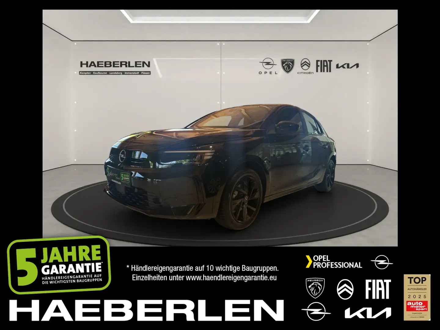 Opel Corsa F 1.2 SpurW LM KAM PDC SpurH Schwarz - 1