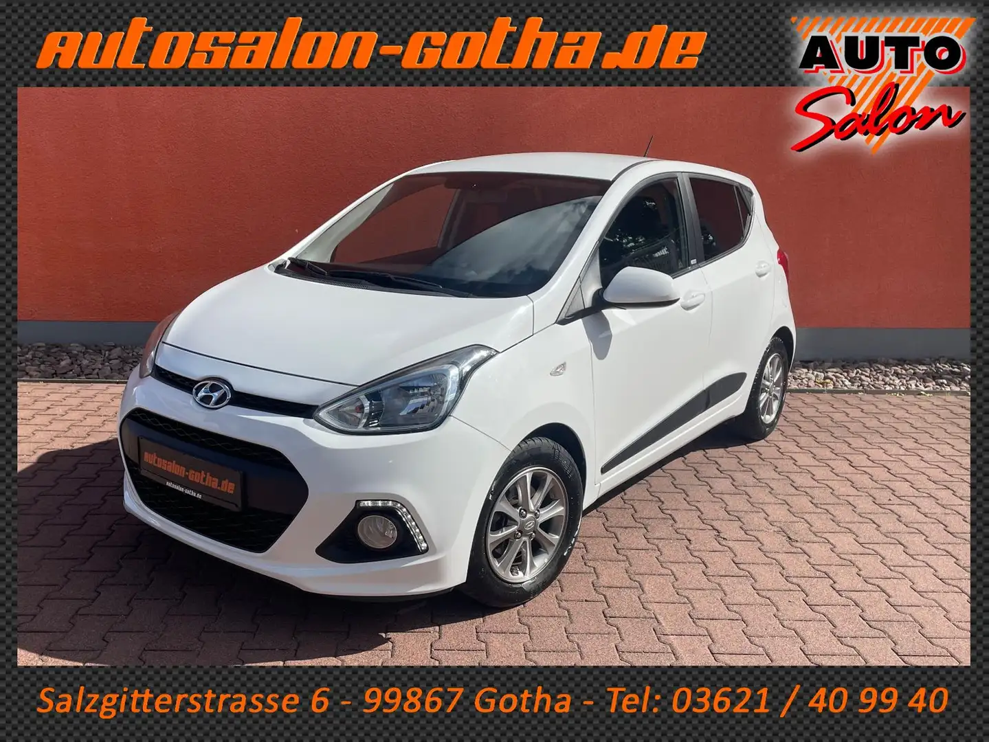 Hyundai i10 Passion KLIMA+SHZG LENKRADHZG TELEFON 2.Hand Blanc - 1