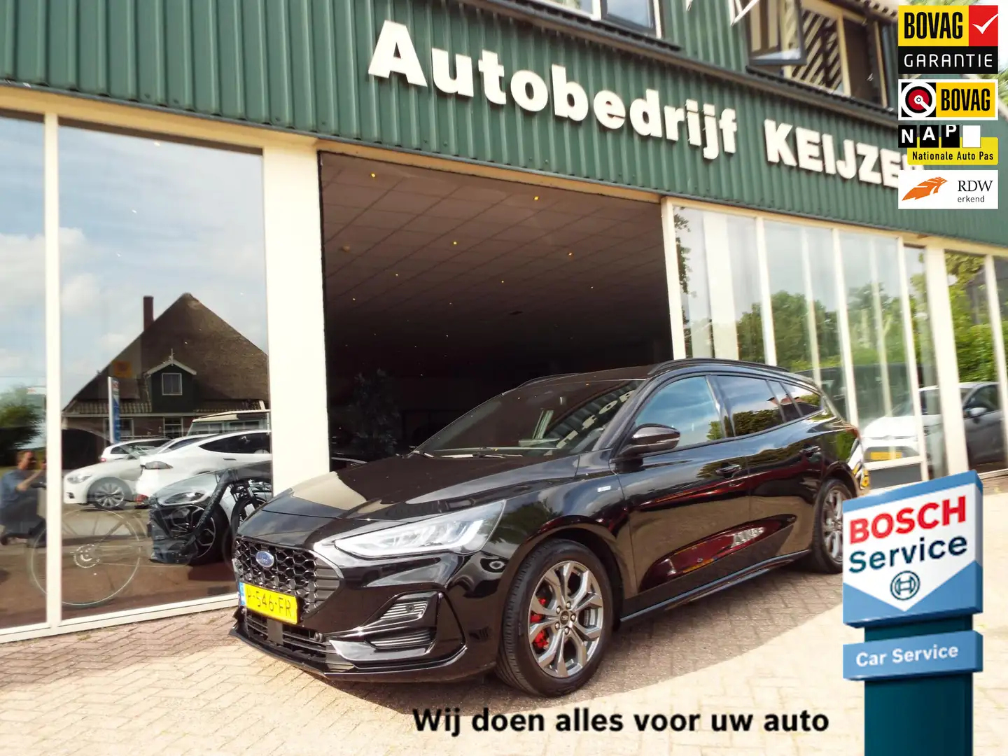 Ford Focus Wagon 1.0 EcoBoost Hybrid ST Line X STOELVERW-STUU Schwarz - 1