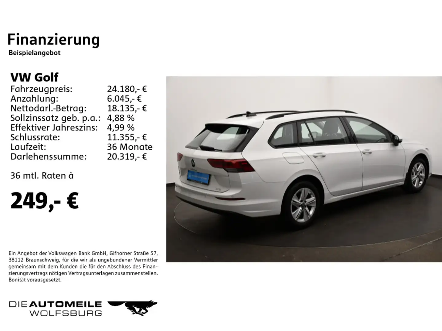Volkswagen Golf 8 VIII Variant 1.5 eTSI DSG Life SHZ/LED/PD Weiß - 2