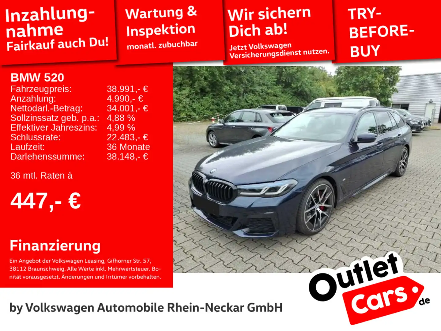 BMW 520 iTouring M-Paket-Sport Edition Head up  LED Blau - 1