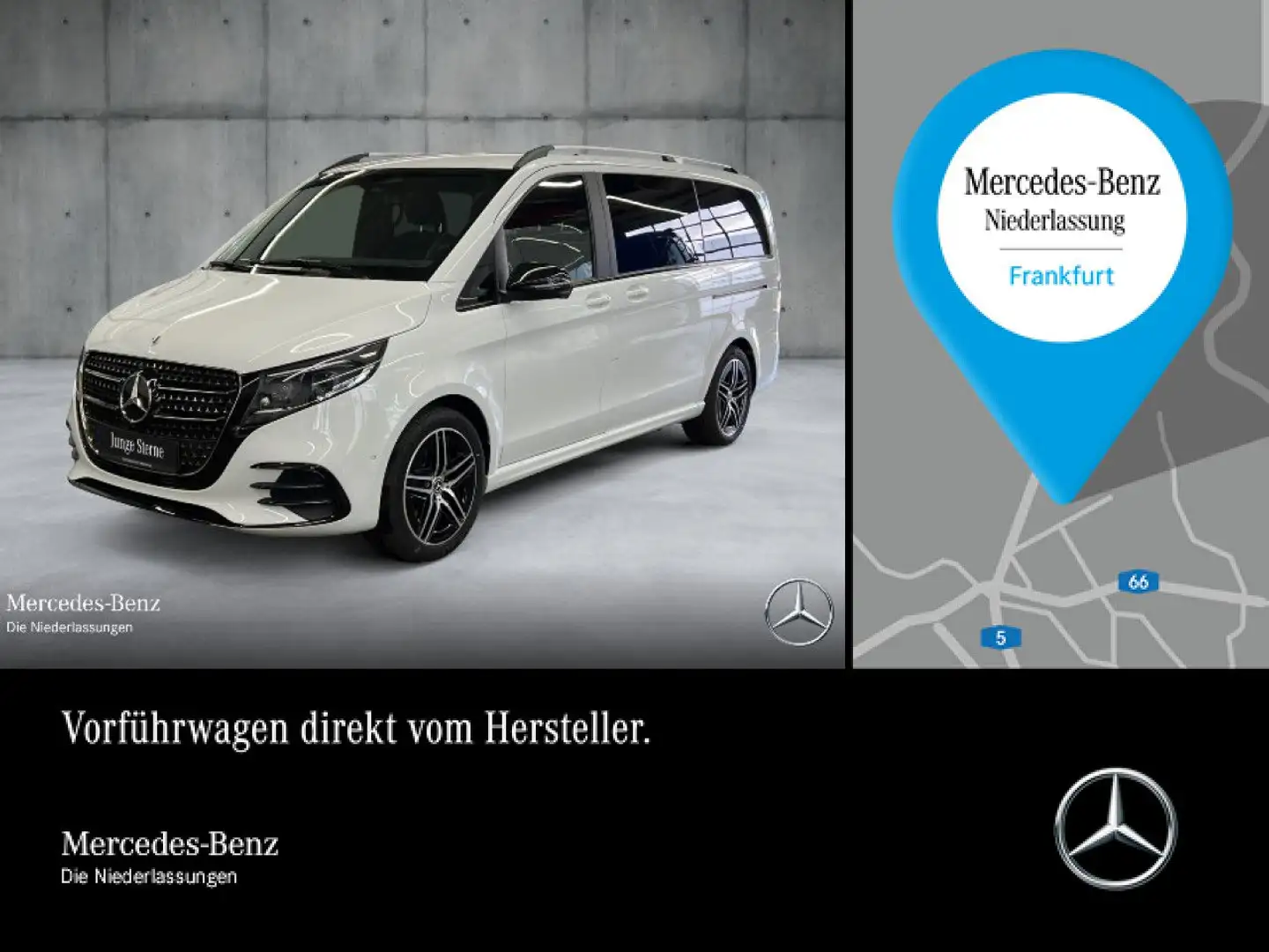 Mercedes-Benz V 300 d AVANTGARDE+AMG+SchiebDa+9G+AHK+StandHZ+DIS Weiß - 1