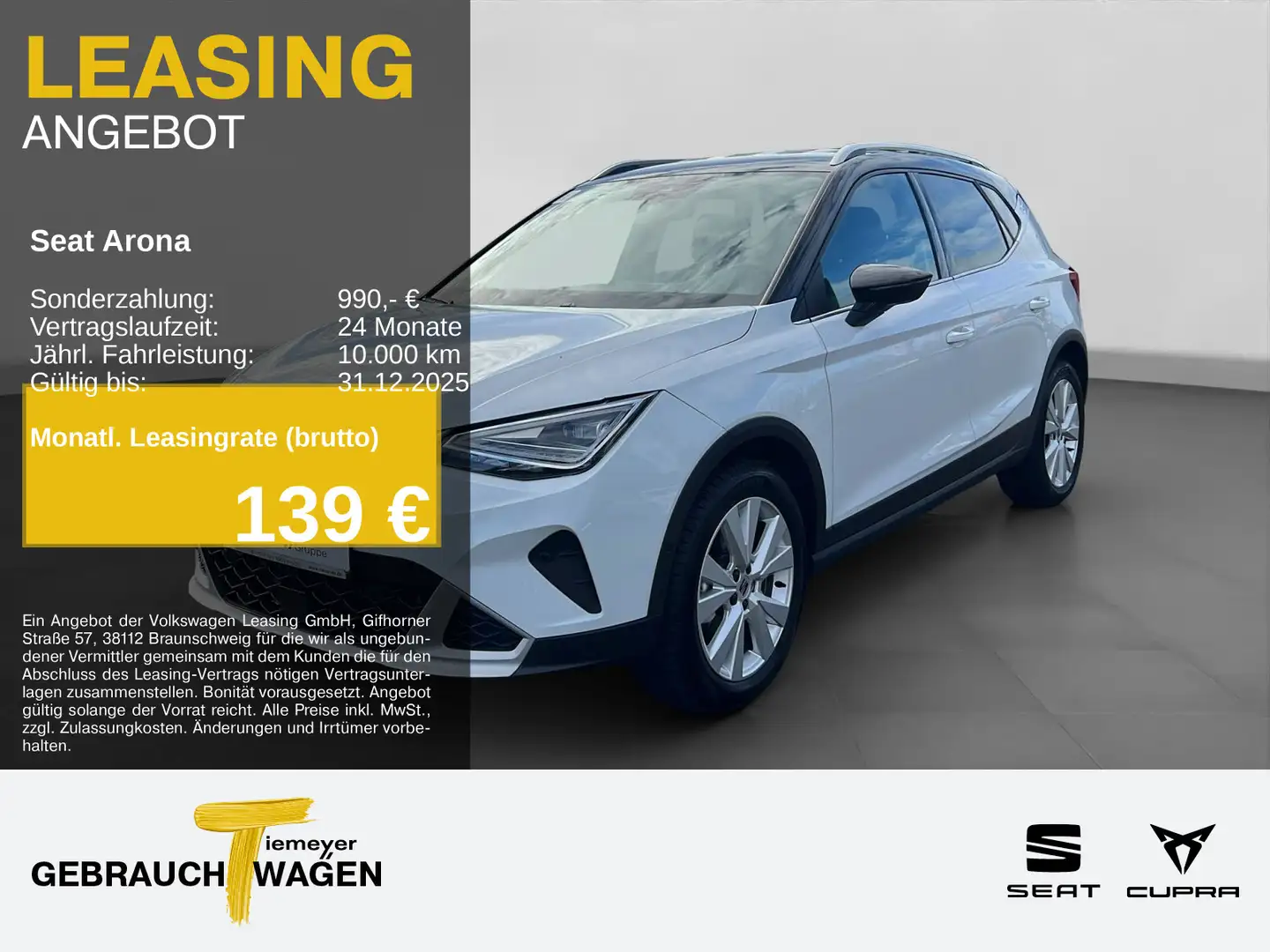 SEAT Arona 1.0 TSI DSG X-PERIENCE LED NAVI+ PARKLENK Weiß - 1