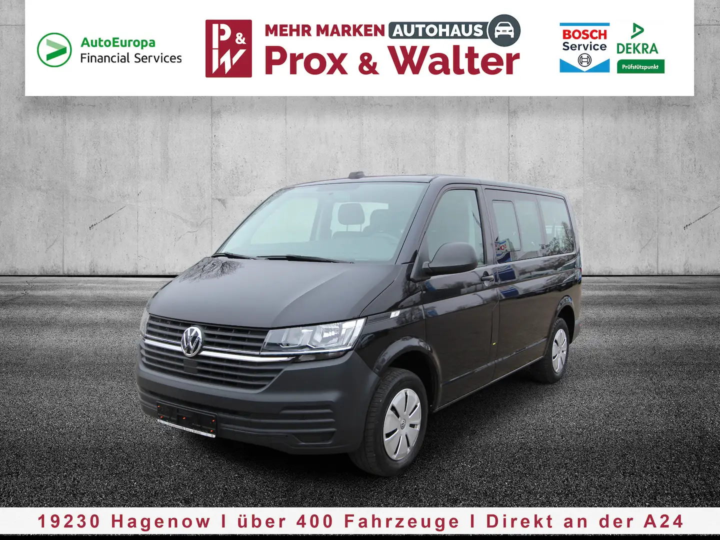 Volkswagen T6.1 Kombi 2.0 TDI 7-DSG 9-SITZER+2xKLIMA+2xPDC Černá - 2