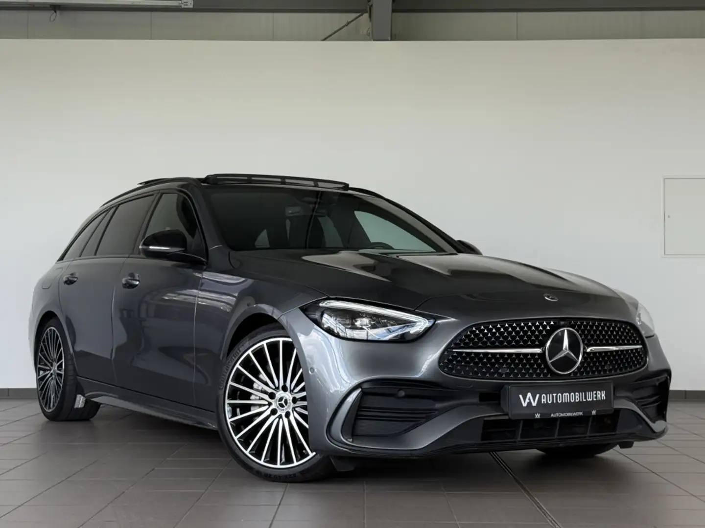 Mercedes-Benz C 300 T d |AMG |PANO |AHK |KAM |NAVI |LED |NIGHT Gris - 2