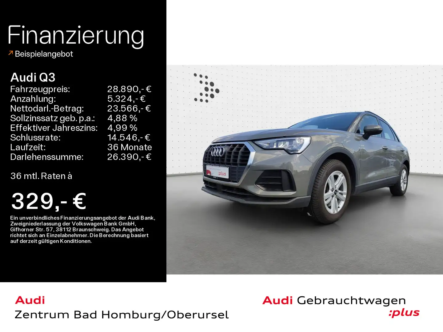 Audi Q3 40 TFSI quattro*Navi*Alu*AHK*PDC*Virtual Cock Grijs - 1