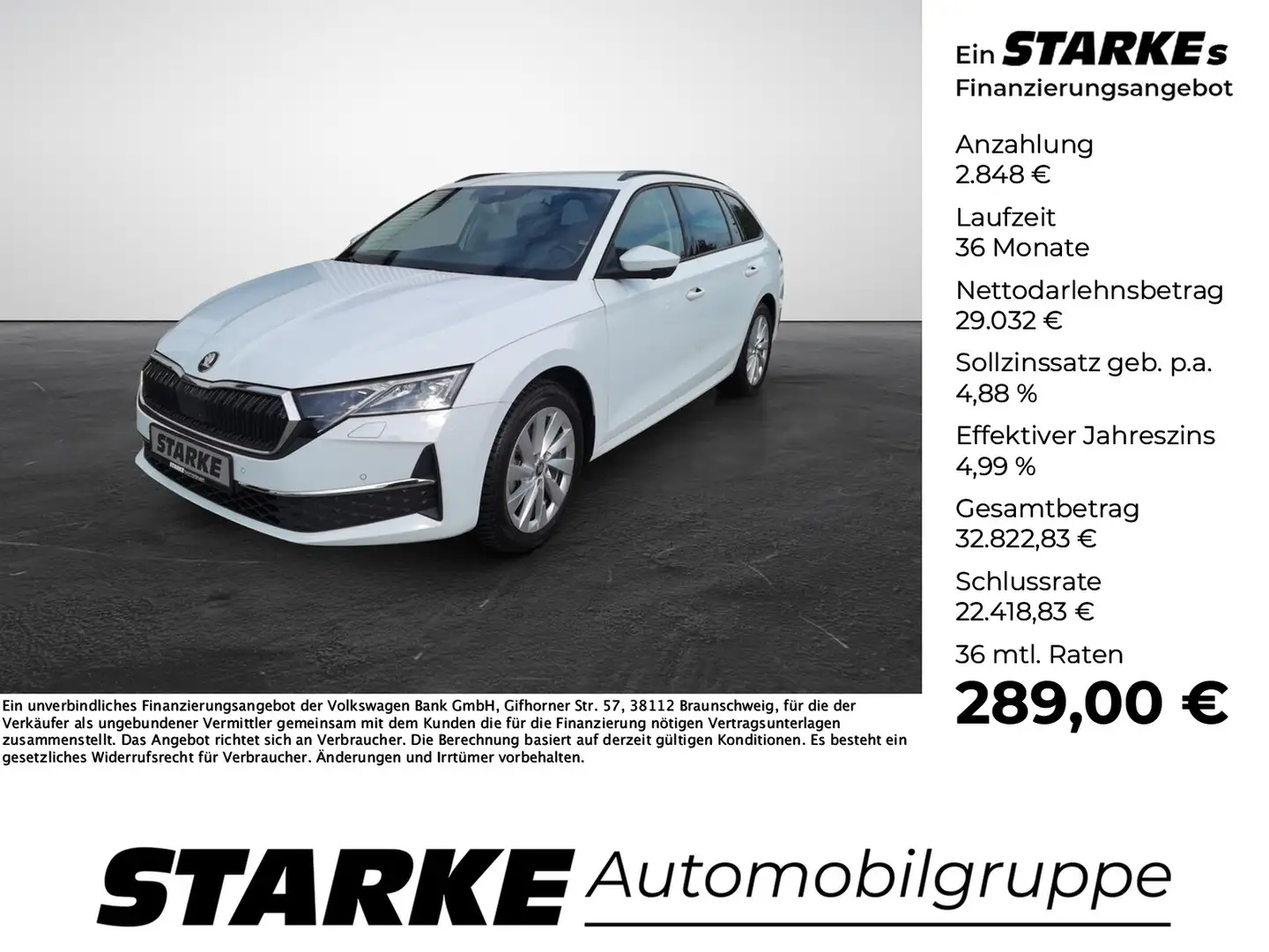 Skoda Octavia Combi 1.5 TSI DSG 110 kW Selection Weiß - 1