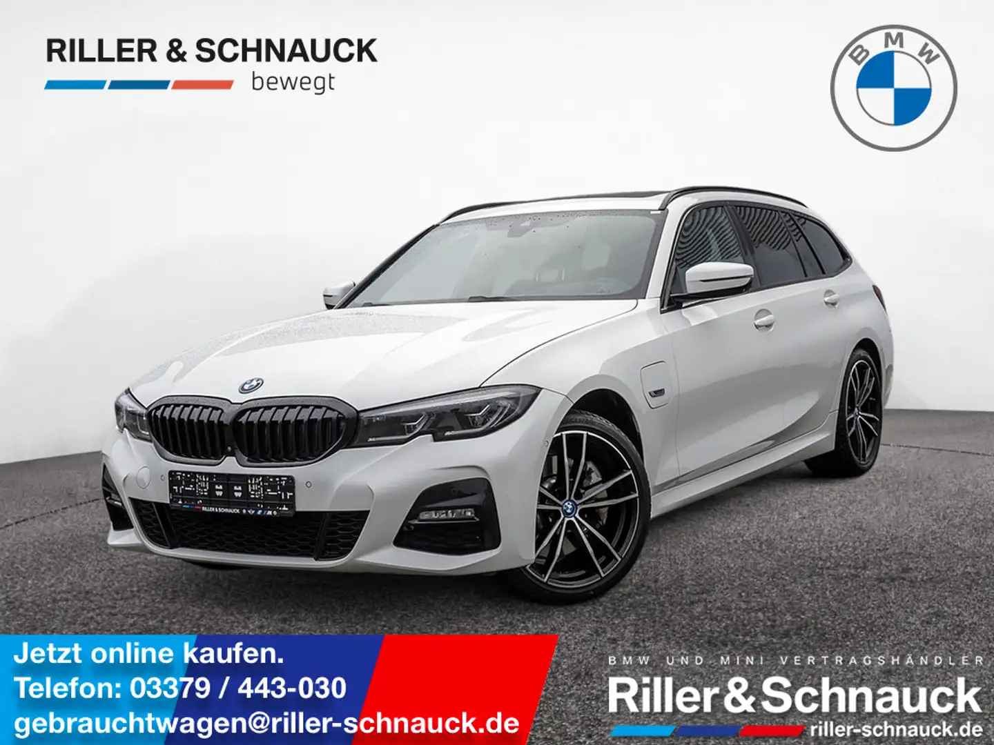 BMW 330 e Touring xDrive M-Sport 360°+LASER+PANO+H Weiß - 1