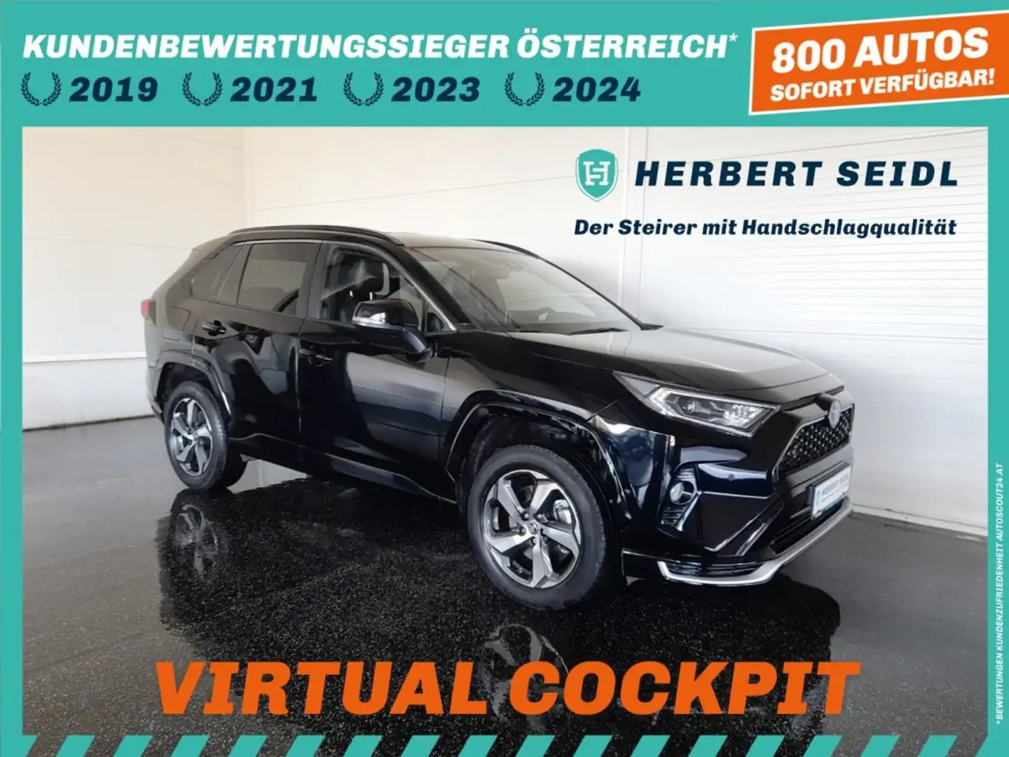 Toyota RAV 4 Rav4 2,5 4x4 PHEV Aut *VOLL LED / NAVI / VIRTUELL / KAMERA / E-MEMORYSITZE / ACC / SITZHZG V+H* Schwarz - 1