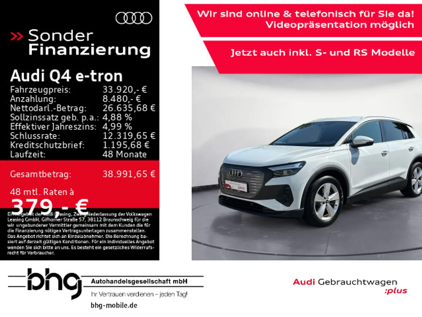 Audi Q4 e-tron 40 LED/ACC/Kamera/Assist/uvm. Weiß - 1