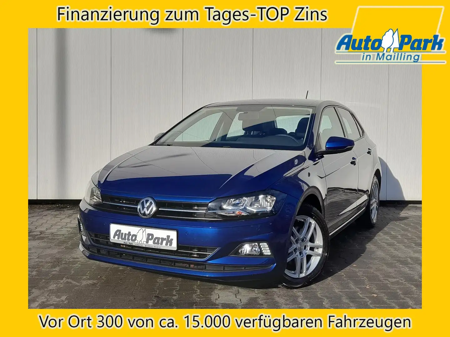 Volkswagen Polo 1.0 TSI Comfortline SHZ~2xPDC~TEIL-LED~ALU Bleu - 1