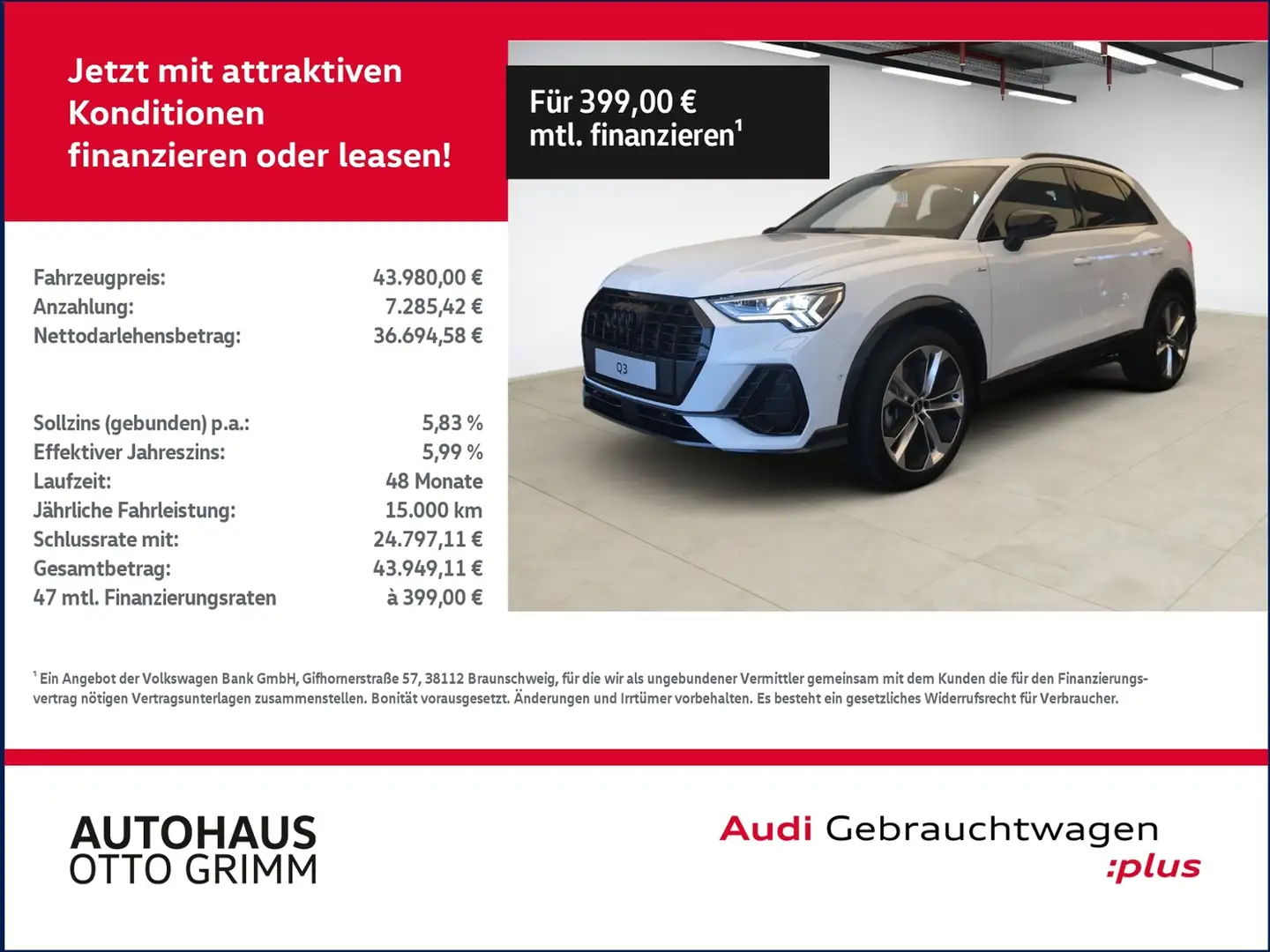 Audi Q3 40 TFSI quattro S line KLIMA NAVI LEDER ALU Weiß - 1