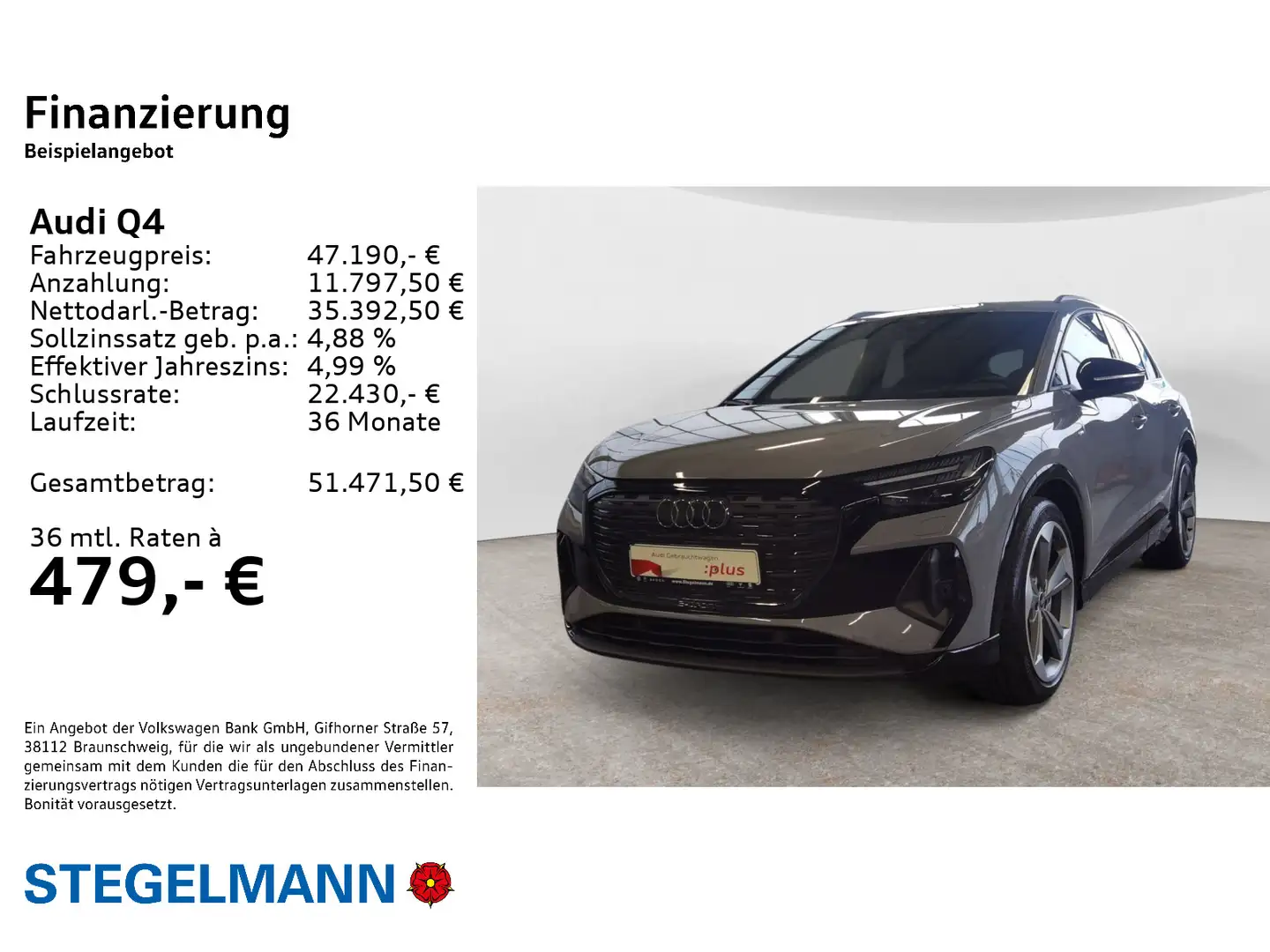 Audi Q4 e-tron 45 e-tron 210 kW/77kWh Edition S-Line *Pano*L Grau - 2