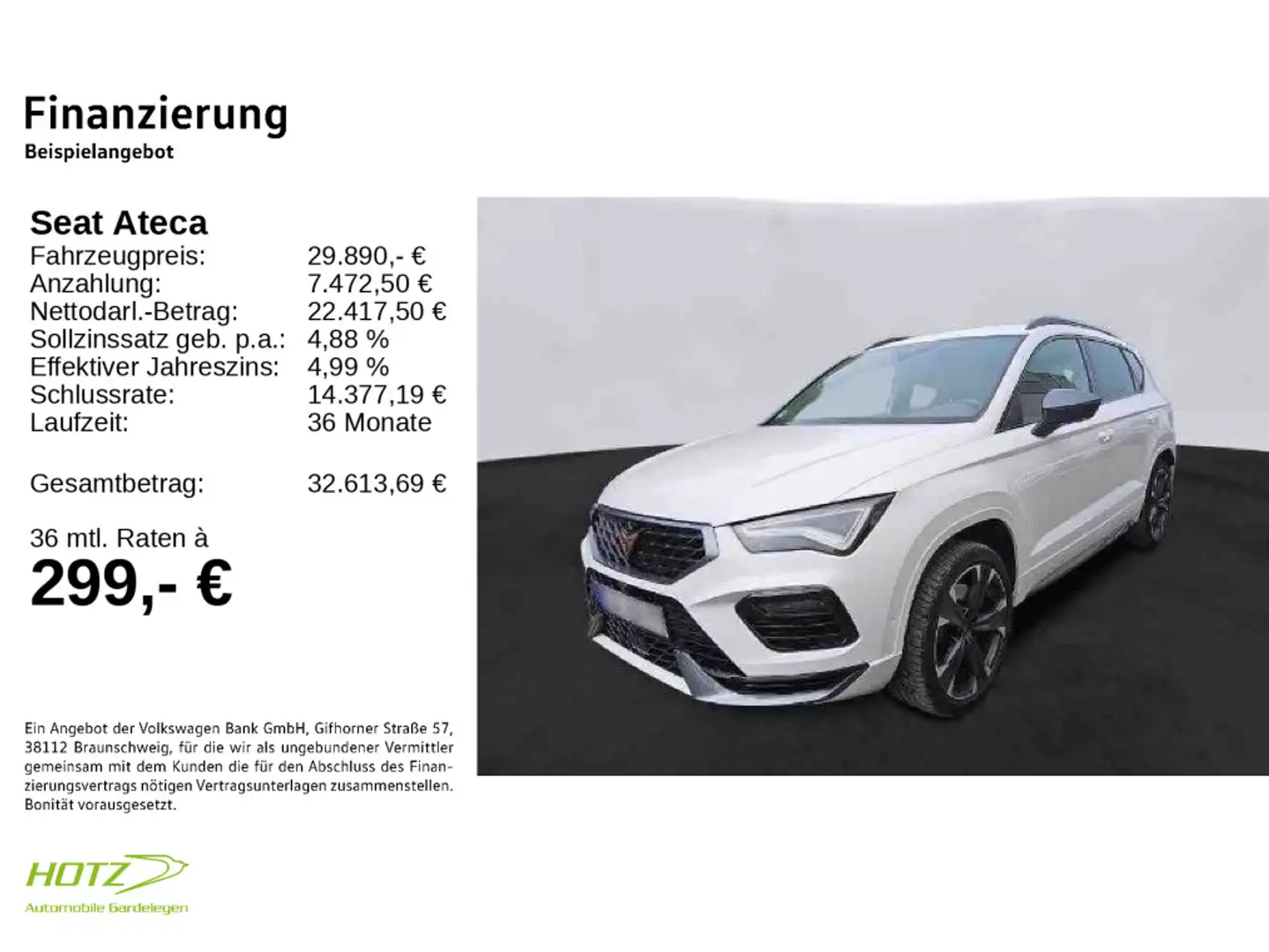 SEAT Ateca 2.0 TSI VZ 4Drive PDC/LED/KAMERA Weiß - 2