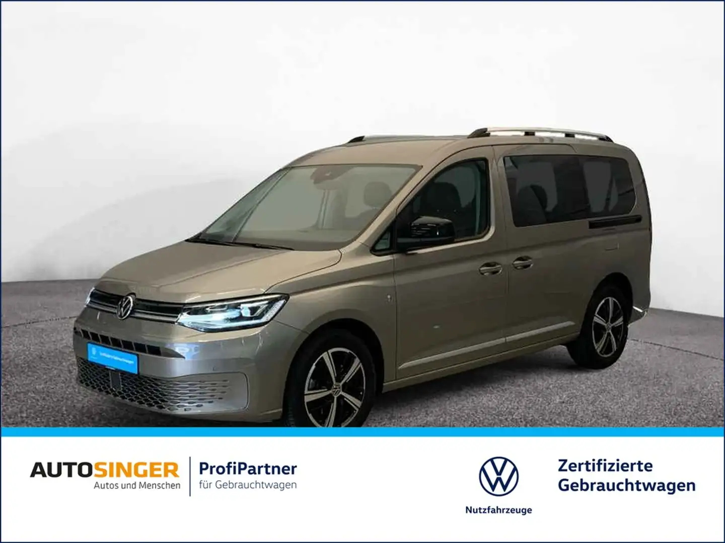 Volkswagen Caddy Maxi Style TDI DSG 7S *NAVI*AHK*LED*STDHZ* Beige - 1