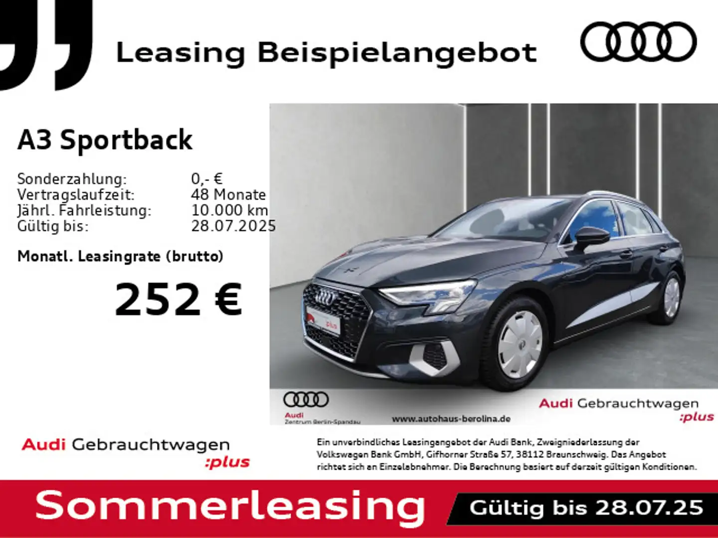 Audi A3 35 TFSI Adv. S tronic *NAV+*R-CAM* Grau - 1