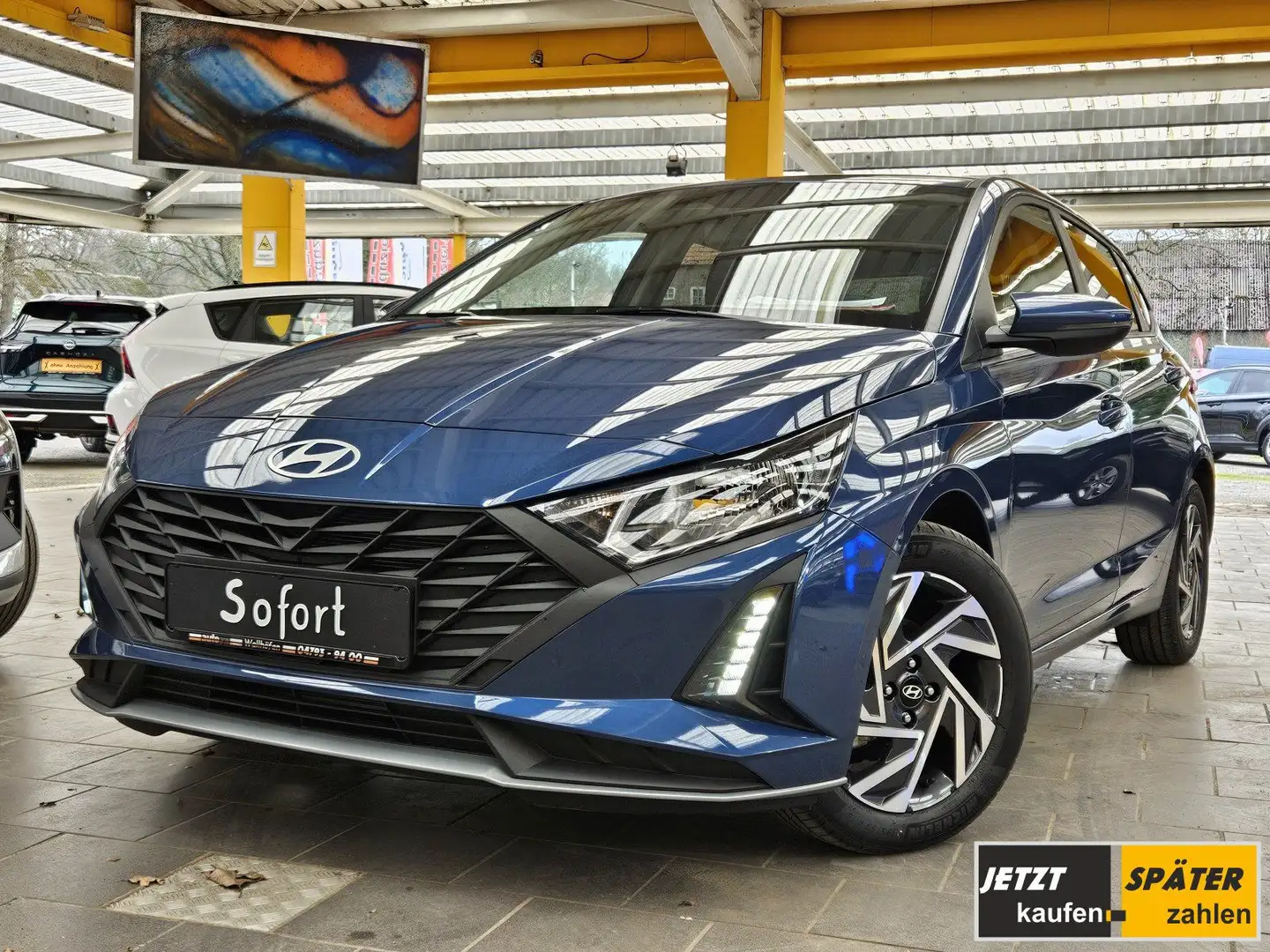Hyundai i20 1,2 Family Climatr. SHZ+LHZ 16"Alu Navi ... Blauw - 1