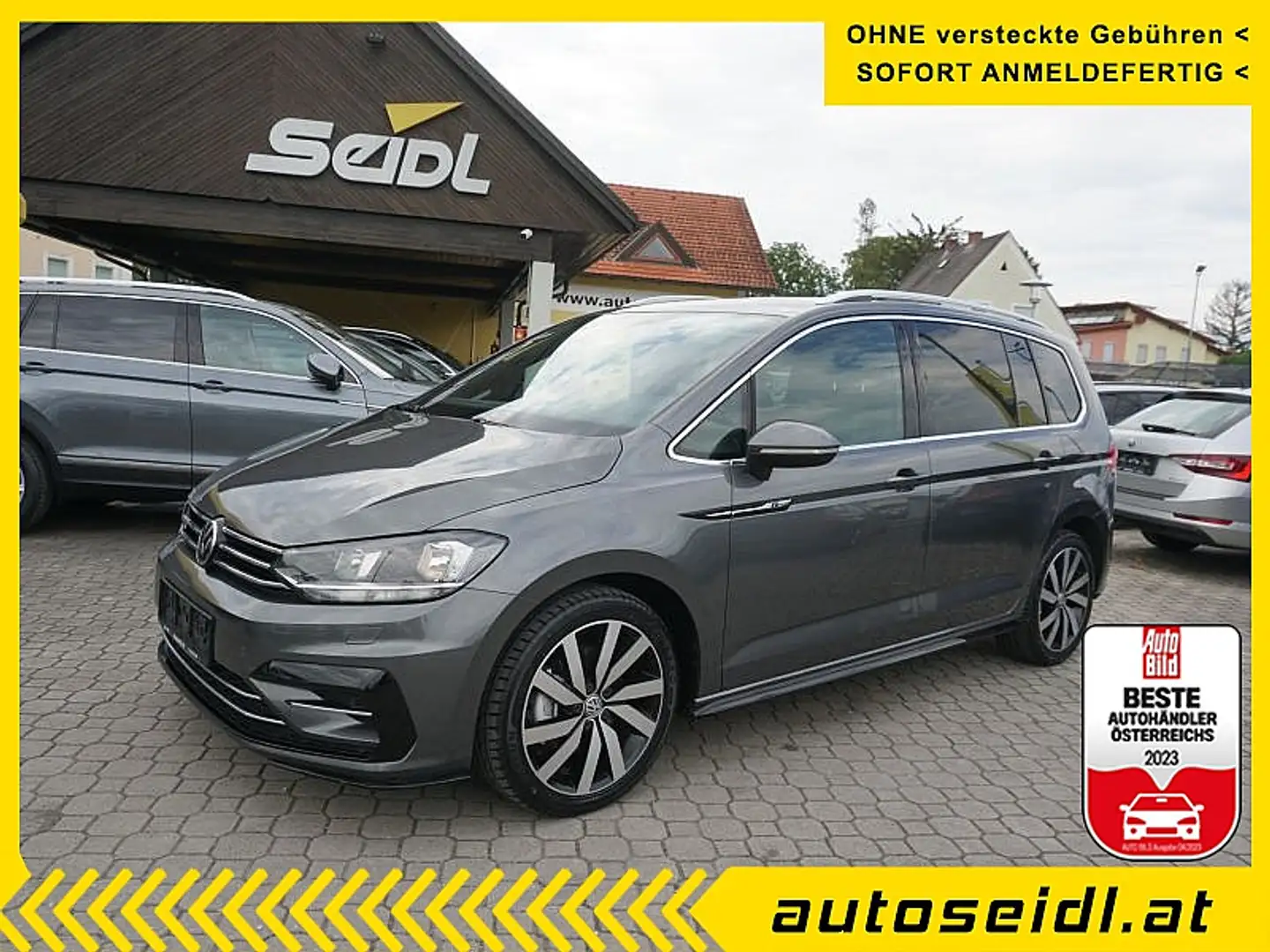 Volkswagen Touran Highline 2,0 SCR TDI DSG *R-LINE INT.+EXT.* Grijs - 1