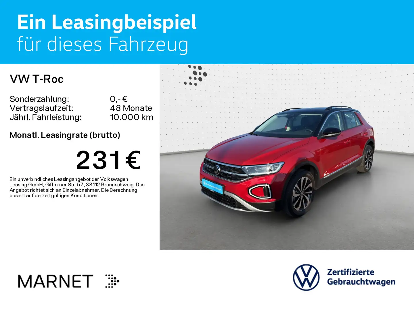 Volkswagen T-Roc Style 1.0 TSI 81kW NAVI*KAMERA*ASG*LED* Rot - 2