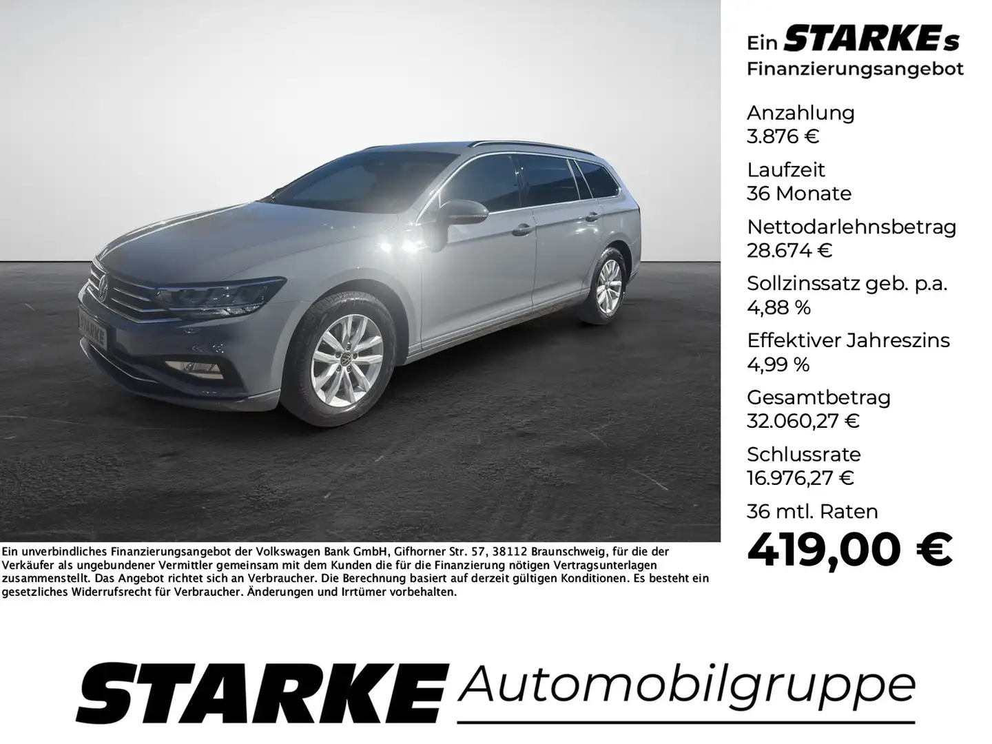 Volkswagen Passat Variant 2.0 TDI DSG Business Grau - 1