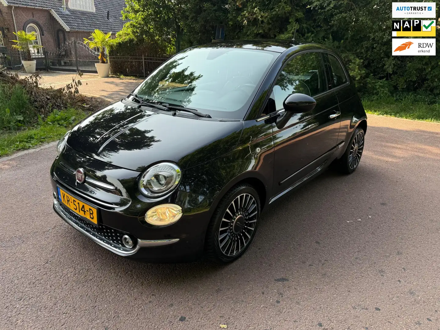 Fiat 500 0.9 TwinAir Turbo Lounge / Navi / Pano / Airco / N Schwarz - 1