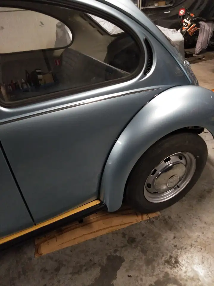 Volkswagen Kever 1974 jeans blauw metallic, foto 5
