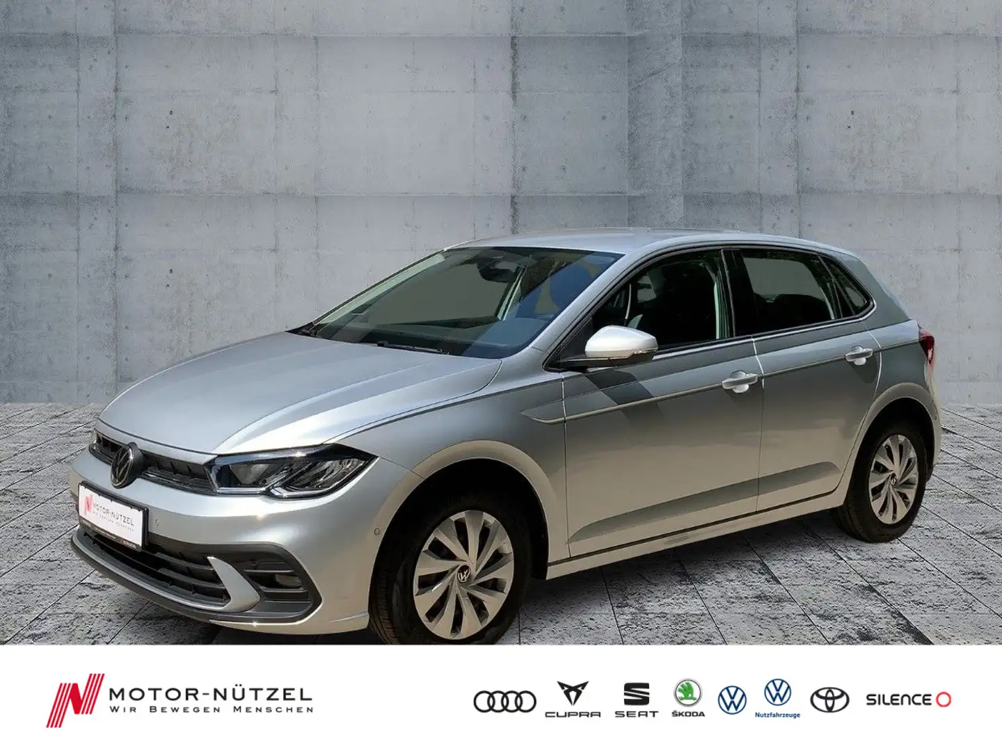 Volkswagen Polo 1.0TSI LIFE LED+NAV+APP+ACC+SHZ+PDC+PLA+NSW Silber - 1