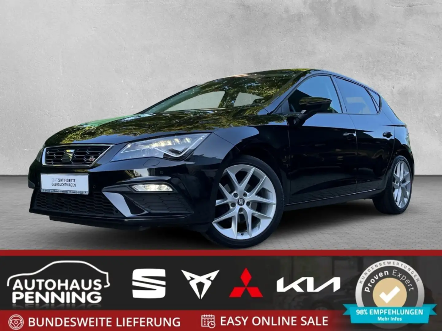 SEAT Leon FR 1.4 TSI AppleCarPlay KAMERA KLIMA NAV BT PDC LE Schwarz - 1