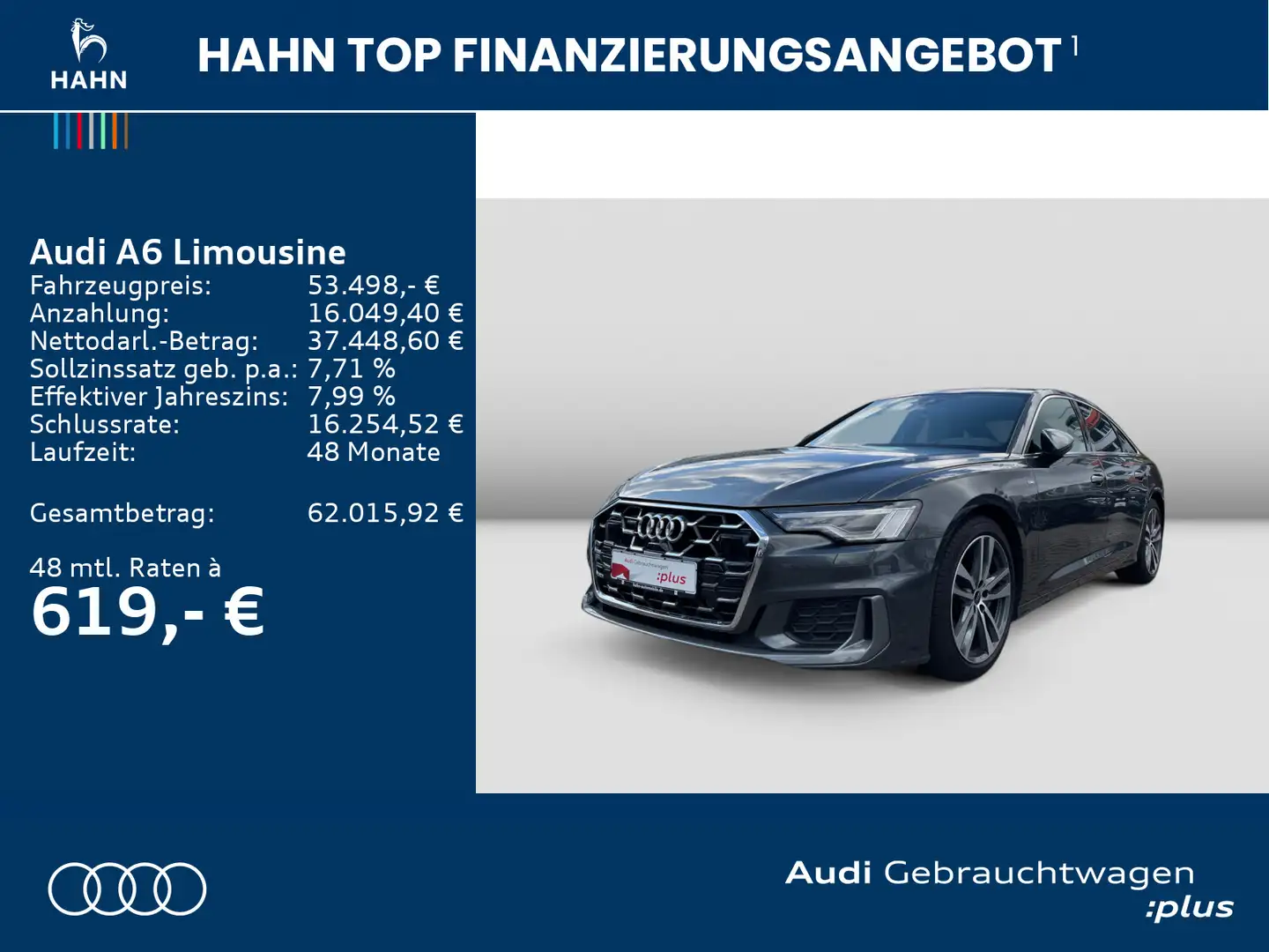 Audi A6 50 TDI quattro tiptr S line HUD Pan Gris - 2