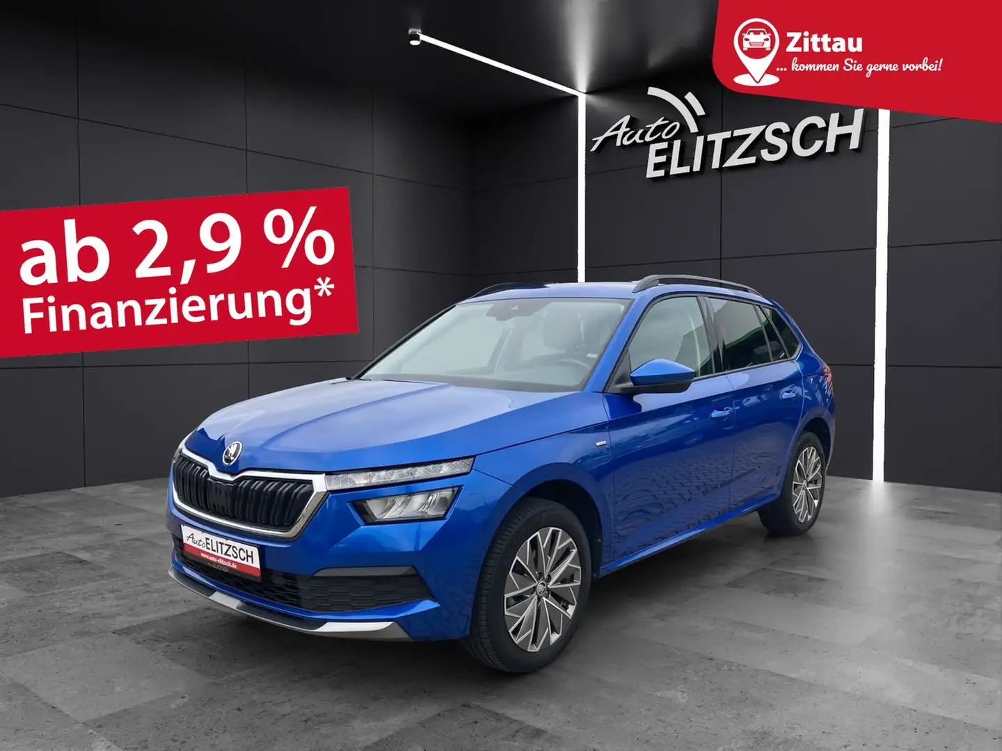 Skoda Kamiq TSI Clever LED AHK Navi GRA RFK SH Blau - 1