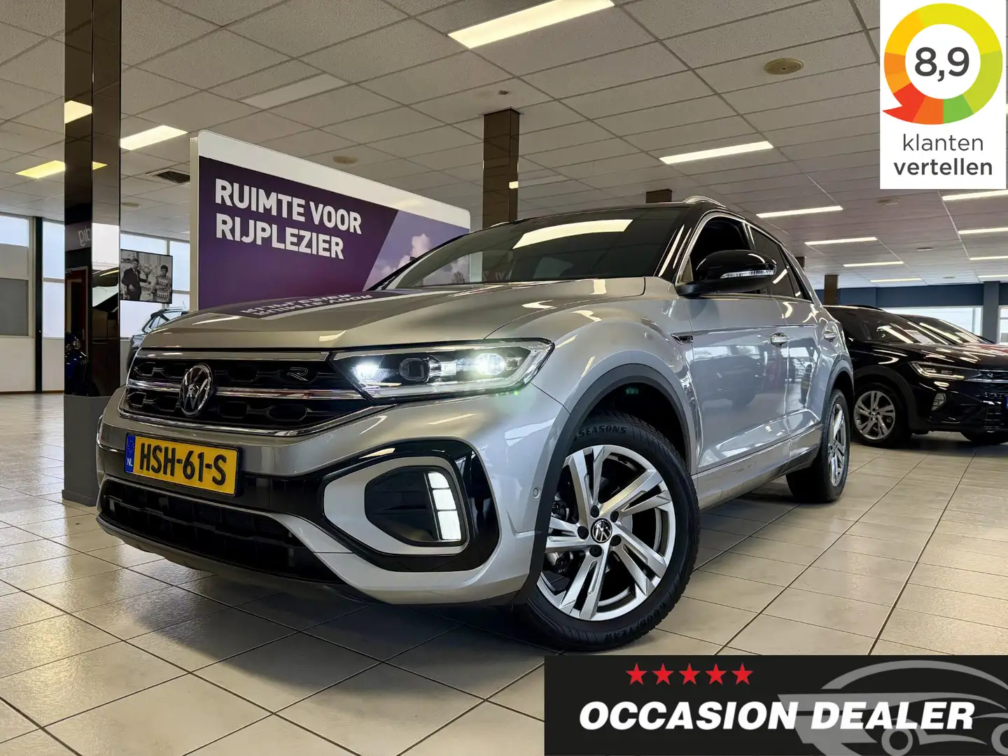 Volkswagen T-Roc 1.5 TSI R-Line DSG *IQ*CAM*MASSAGE*BUSS-PACK*LM17 Grijs - 1