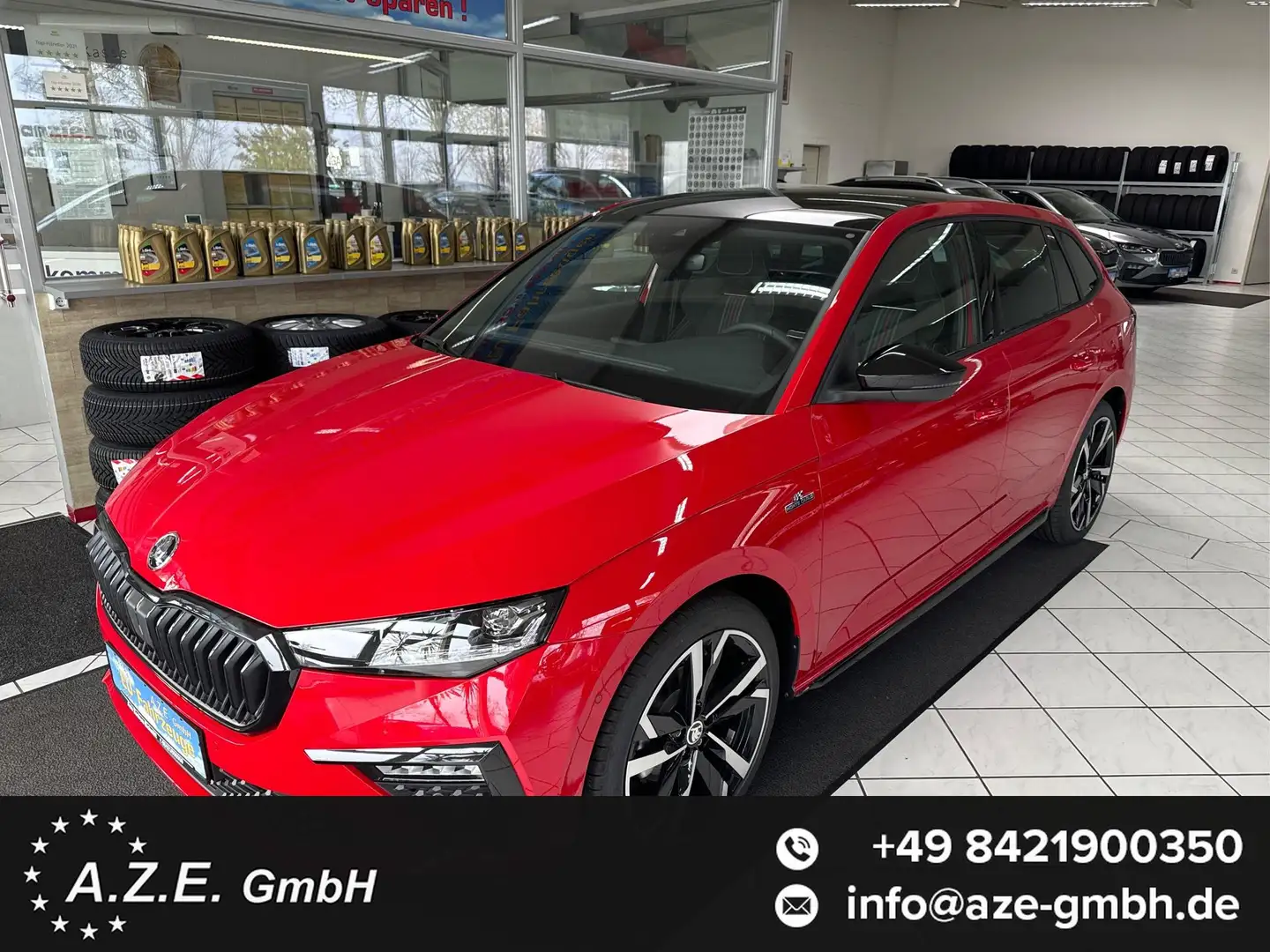 Skoda Scala 1.5 TSI DSG Monte Carlo *MATRIX*AHK*NAVI*EL.KLA... Rouge - 1