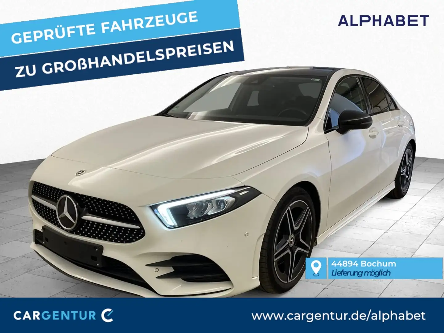 Mercedes-Benz A 220 d Lim. AMG Line Pano S-Dach SpoSi BLIS Key LED Blanc - 1