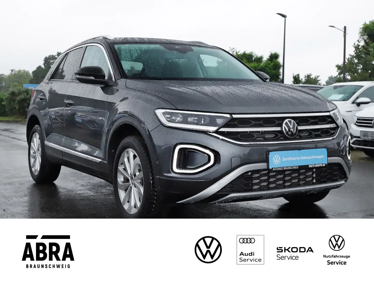 Volkswagen T-Roc 1.5 TSI Style DSG LED+NAVI+AHK+SHZ+ACC Gris - 2