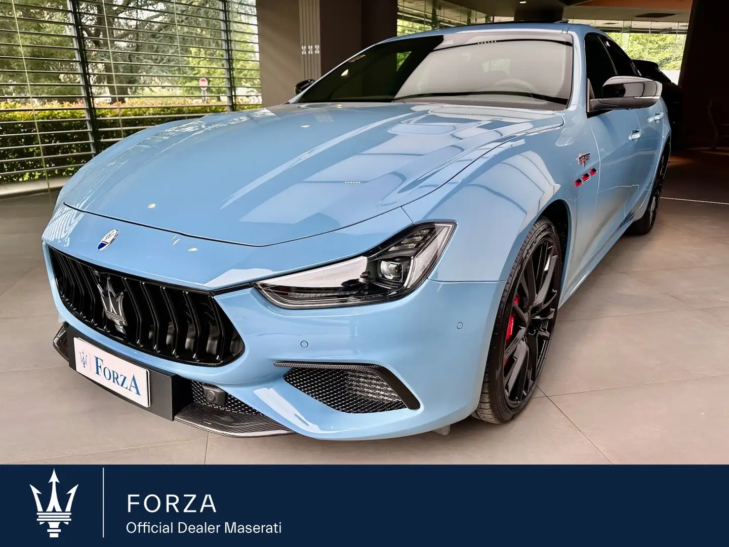 Maserati Ghibli 3.8 V8 Trofeo 580cv , Blu Denim , Tetto apribile Blau - 1