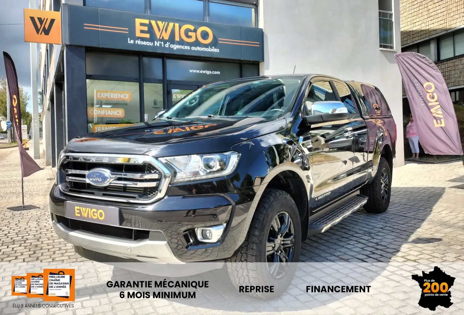 Ford Ranger III Phase 3 2.0 16V 170 Cv Pickup Super Cabine 4x4 LIMITED "CarPlay" TVA Récupérable - 1