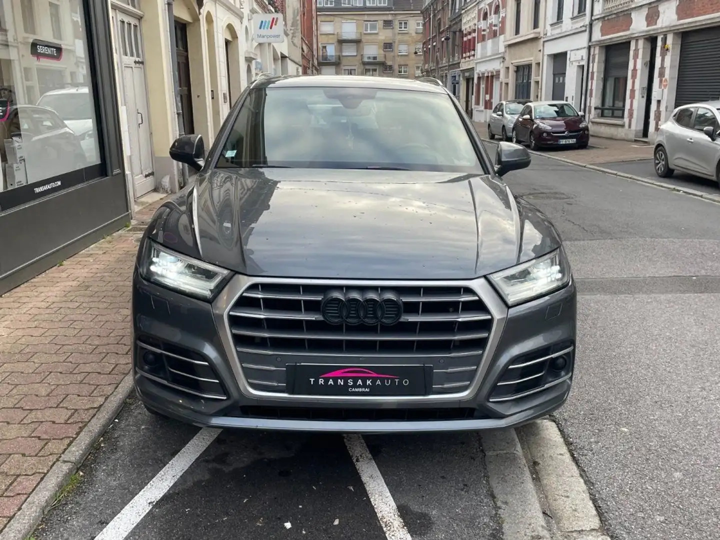Audi Q5 2.0 TDI 190 S tronic 7 Quattro S line / TOIT OUVRANT / BANG OLUFSEN / TOIT OUVRANT / CUIRS SURPIQURES BLANCES Gris - 2