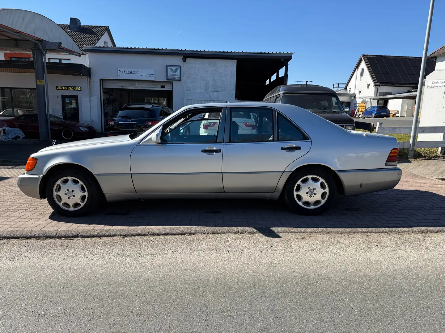 Mercedes-Benz S 300 SE Leder 5. Gang Schalter GETRAG Sitzheizung S320 Srebrny - 2