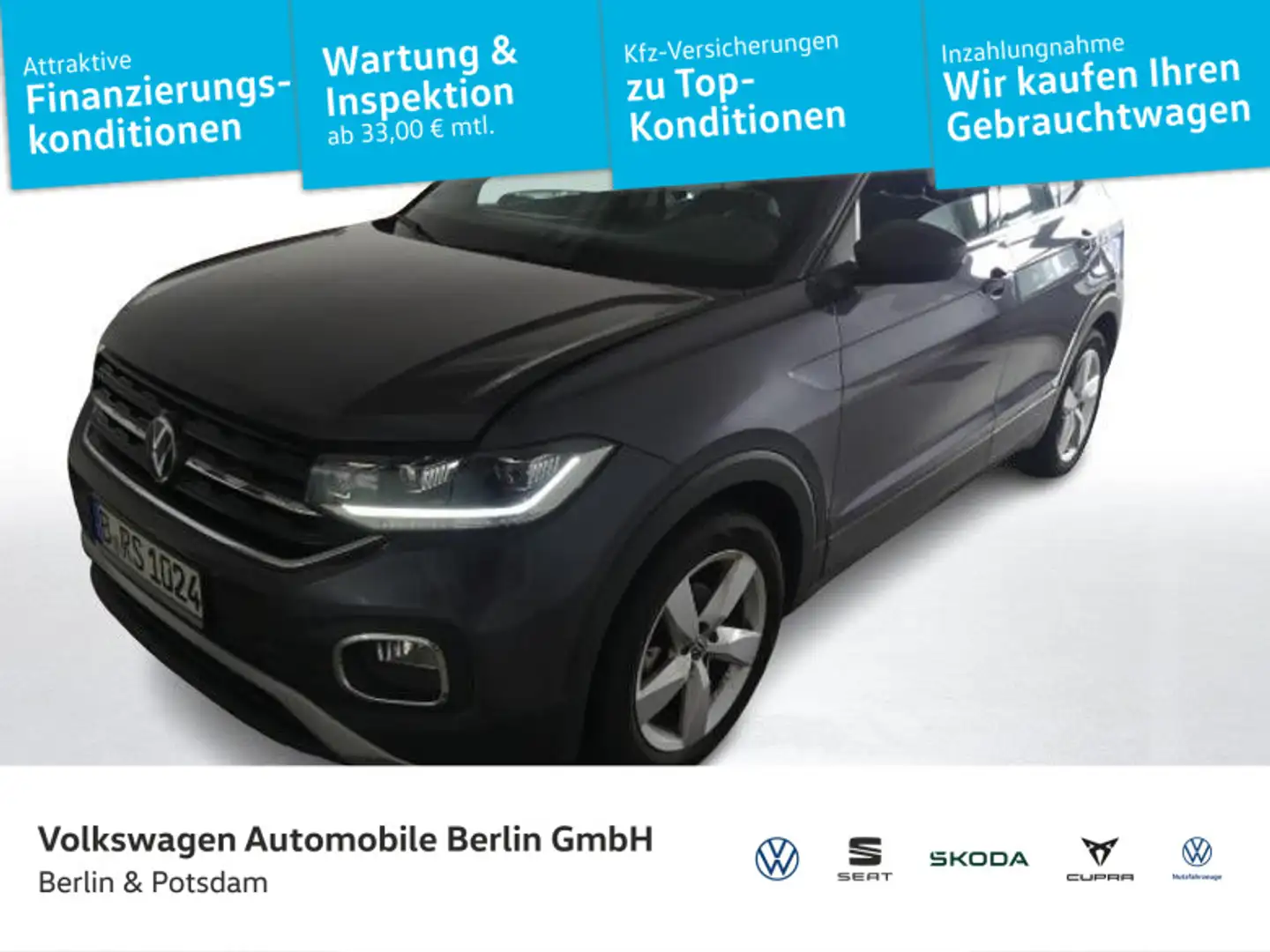 Volkswagen T-Cross 1.0 TSI Style OPF (EURO 6d) DSG Gris - 1