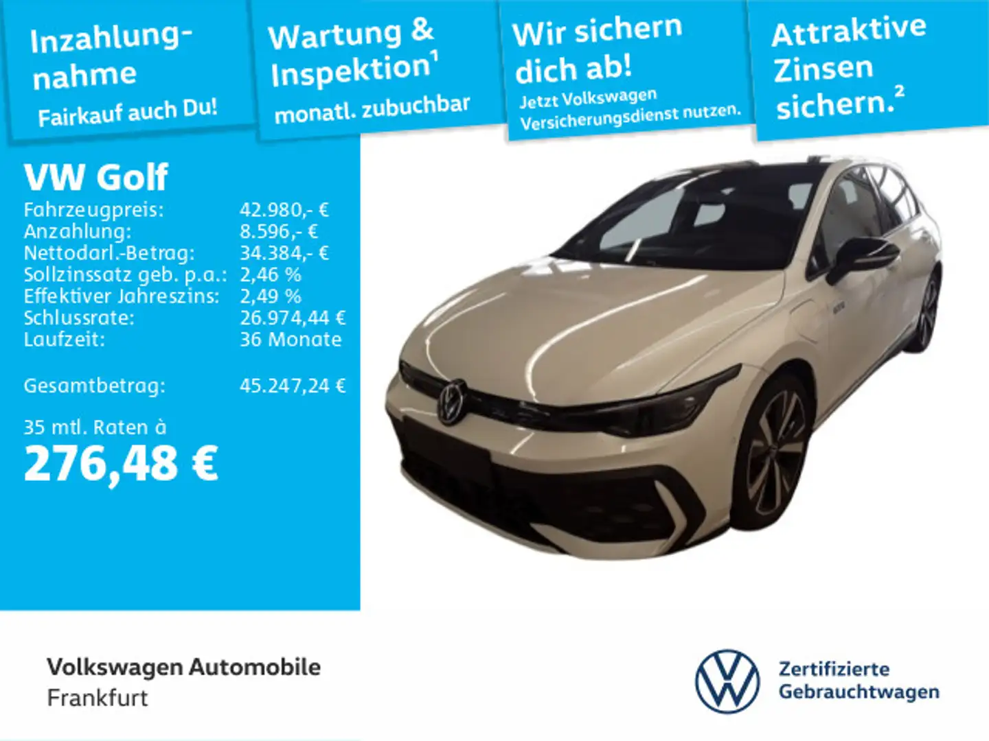 Volkswagen Golf GTE VIII 1.5 eHybrid GTE DSG IQ.Light Pano Navi Weiß - 1