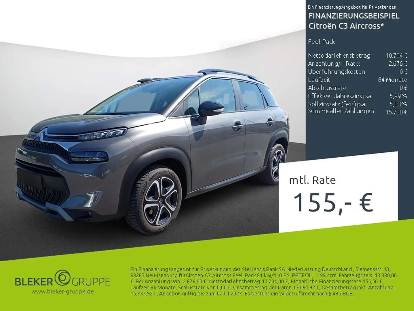 Citroen C3 Aircross Feel Pack Grau - 1