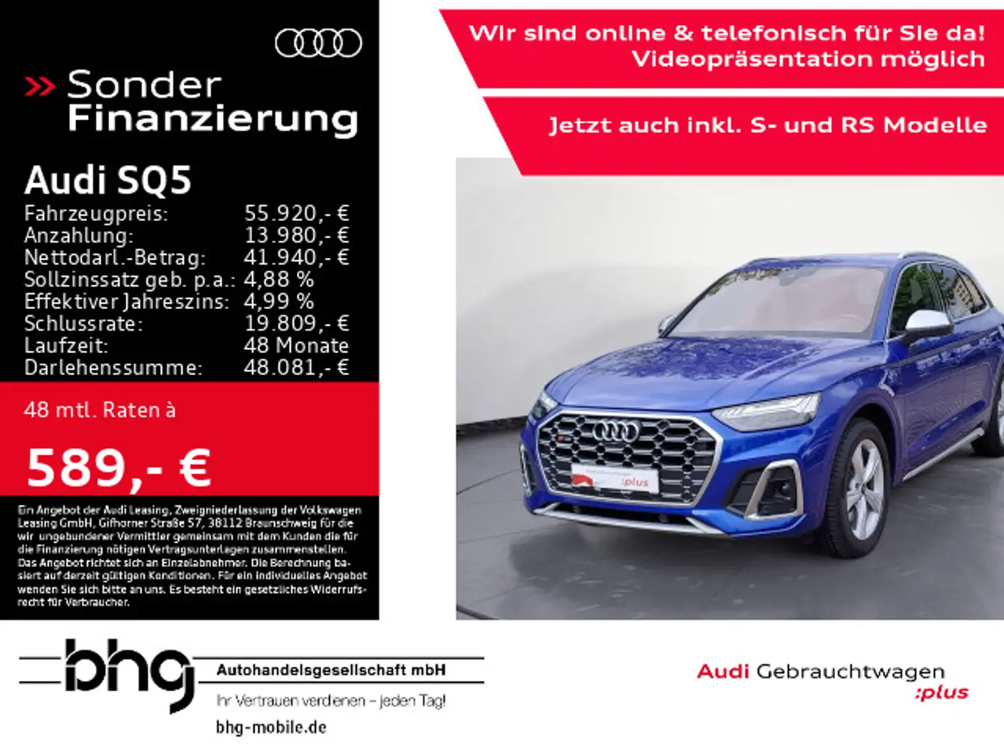 Audi SQ5 3.0 TDI quattro tiptronic Bleu - 1