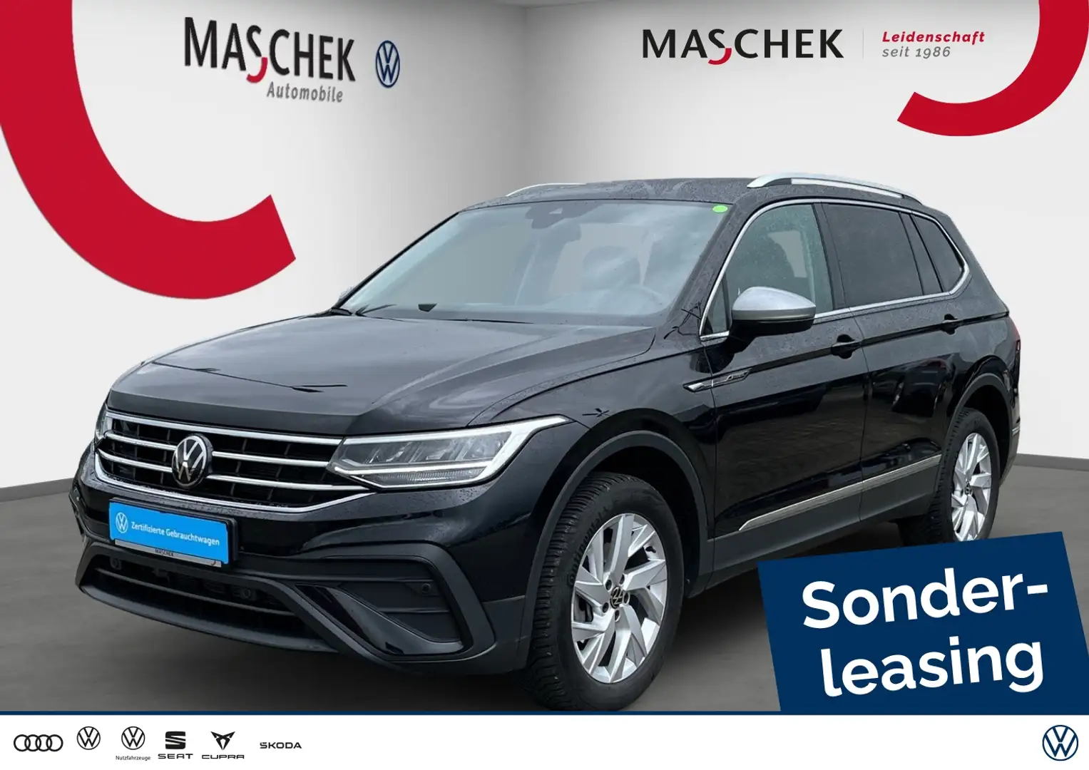 Volkswagen Tiguan Allspace Life 2.0 TDI DSG AHK 7-Sitze Navi RearView Sitzh. Noir - 1