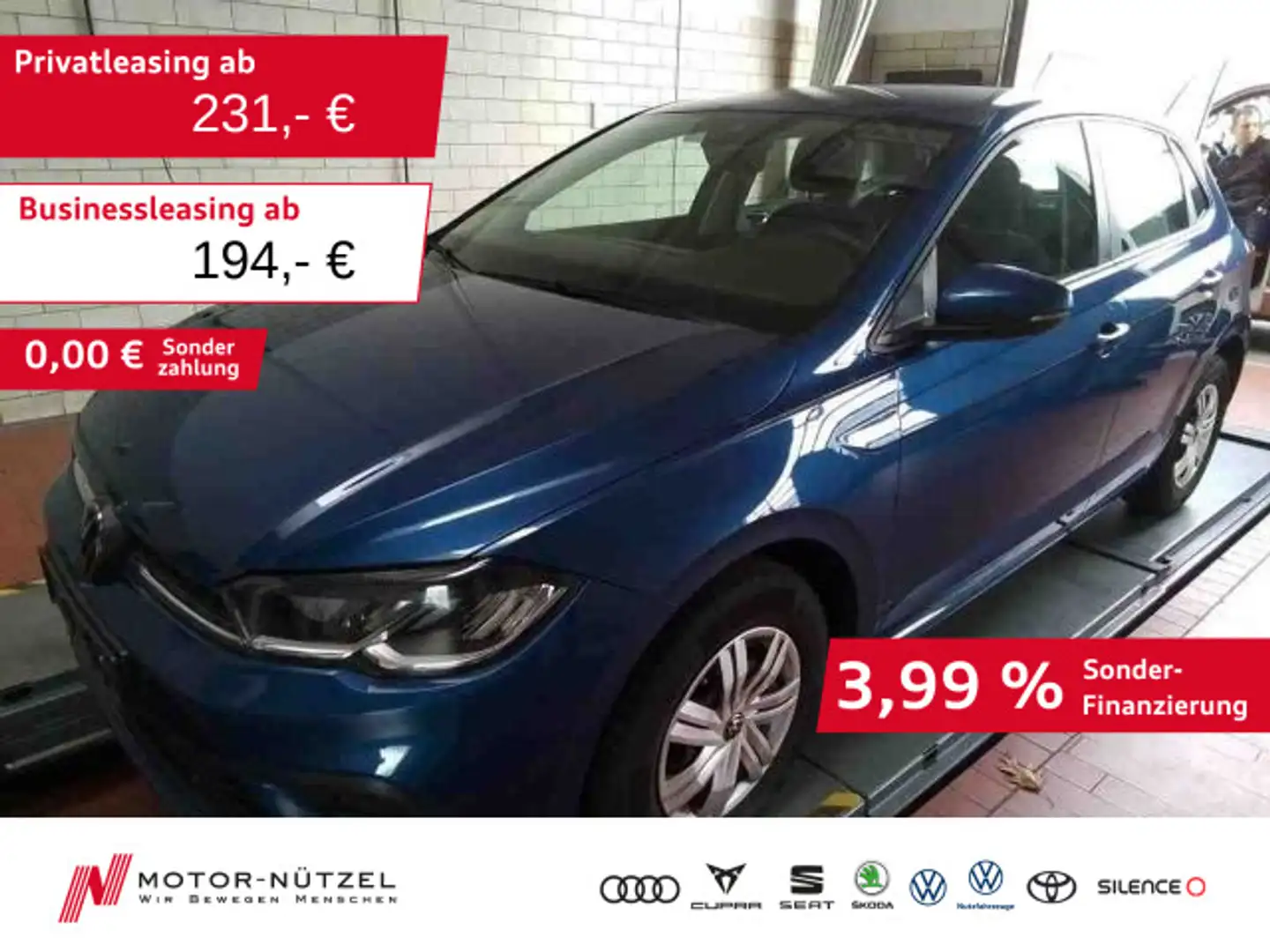 Volkswagen Polo 1.0 FRESH LED+APP+SHZ+GRA+PDC+DAB+NSW+MFL Blau - 1