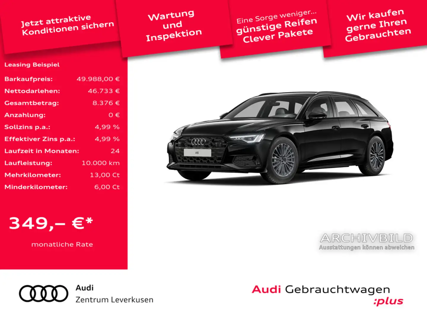 Audi A6 Avant advanced NAVI VIRT KAM SHZ CARPLAY LED Schwarz - 1